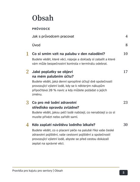 Strana 5 z 96: Obsah s čísly stran